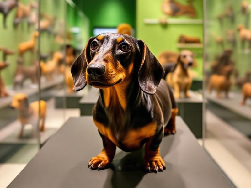 Dackel im Dackelmuseum Regensburg – charmantes Museum mit über 30.000 Dackelobjekten mitten in der Altstadt.
